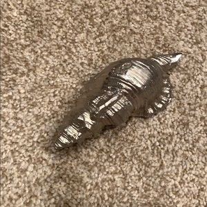 Silver Metal Sculpted Shell